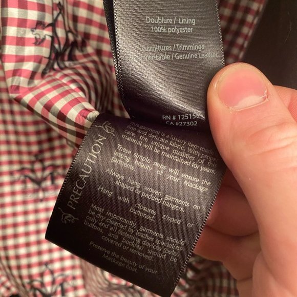 SOLD Mackage Trench Coat with Leather Trim - Picture 5 of 16